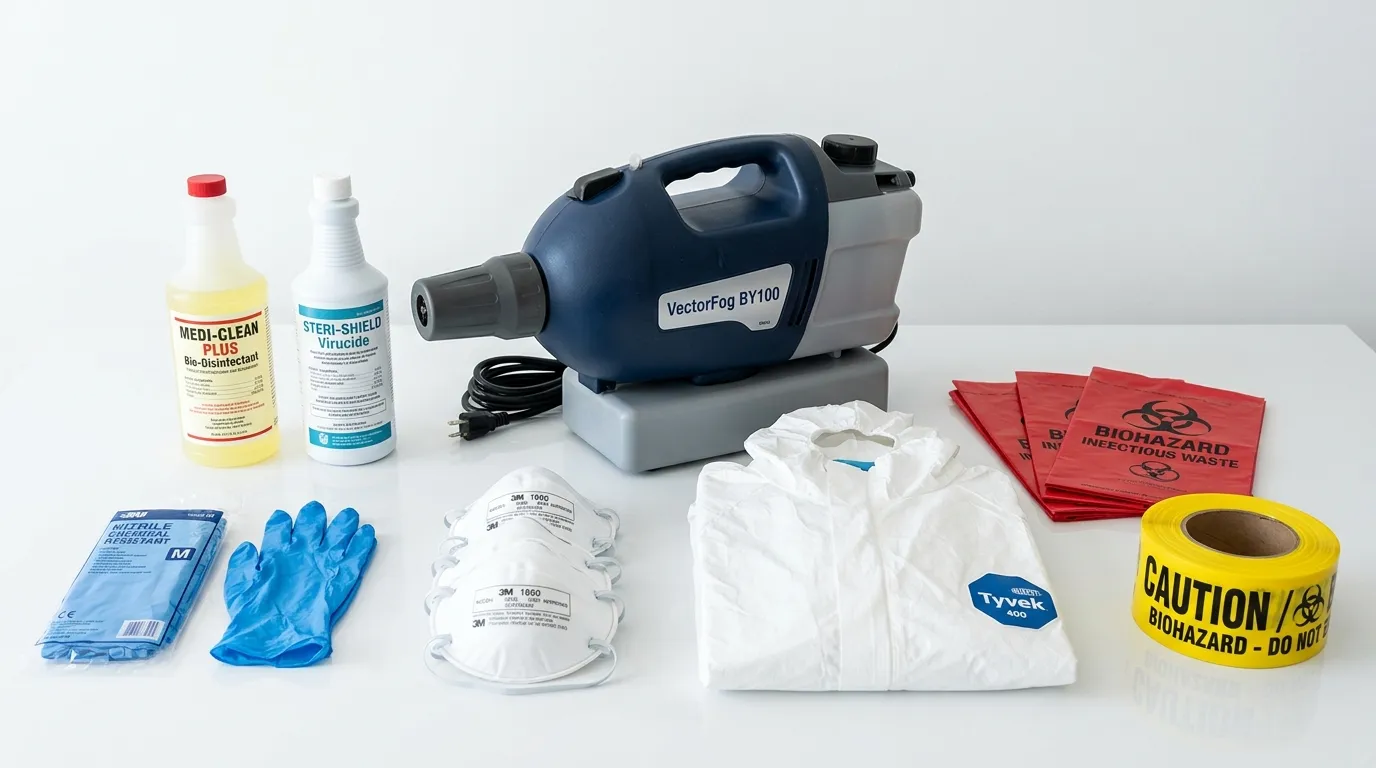 Professional biohazard remediation crew working in Midland Beach