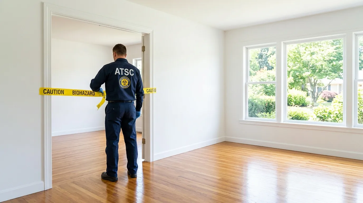 Certified biohazard cleanup crew performing Decomposition Cleanup in Midland Beach